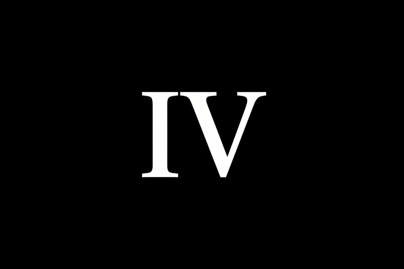 just have the letter be a roman IV white with a black background
